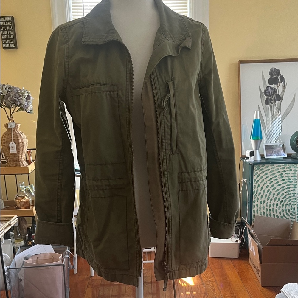 Madewell Olive Utility Shirt Jacket